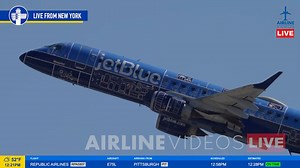 103K views · 2.4K reactions | JetBlue’s ‘Blueprint’ livery transforms this Embraer 190 into a technical drawing come to life! Debuting in 2017, it features cockpit yokes, passengers, and over 50 hidden items in luggage. Spotted at JFK on Airline Videos Live from the TWA Hotel! #airlinevideoslive #airlinevideos #airports #aviation #aviationgeek #airplanes | AIRLINE VIDEOS | Facebook