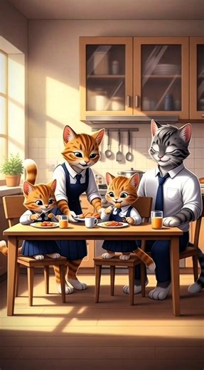 Baby Cats Win School Prize 🏆🐱 | Cute Paws Stories#youtubeshorts #catadventure #animalshorts