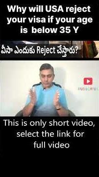 why US visa will reject you visa if you are age below 35 ? cant you get the visa? #ytshorts #usavisa