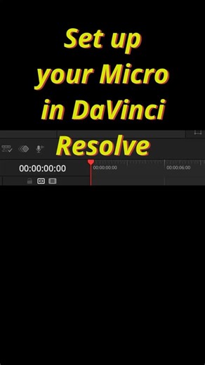 DaVinci Mic Not Working? 30 Second Fix #davinciresolve #tutorial #shorts