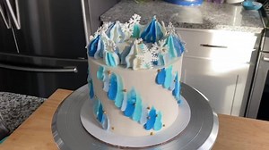 Celebrating the first snow of the season heading my way! #cakedecorating #cake | Baked By Dan