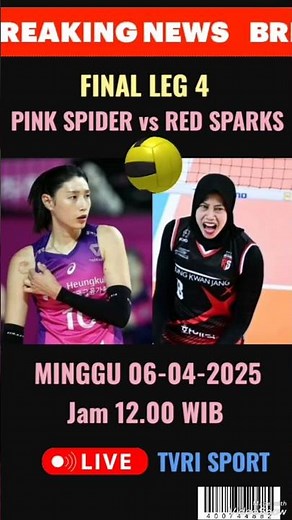 live TVRI sport #redsparks #volleyball