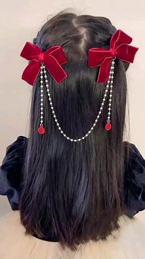 Red bow hairpin Children's Hai#hairasseccories #hairpin #Redribbon #fyppppppppppppppppppppppp #foryou #Trending #Fyp #Tiktok