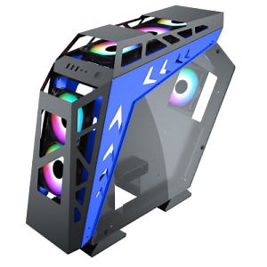 [Hot Item] New ATX Computer Cases for Gaming User Vertical MID Tower PC Case with Cool RGB Fans, Glass Side Panel, USB 3.0 Popular Model