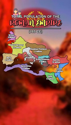 Population of the Roman Empire in 165 CE