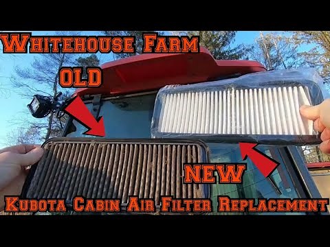Kubota Tractor Cabin Air Filter Replacement DIY!