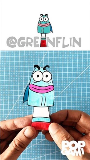 I made sprunki oc Harold coloring papercraft from Spongebob Squarepants #sprunki #shorts #spongebob