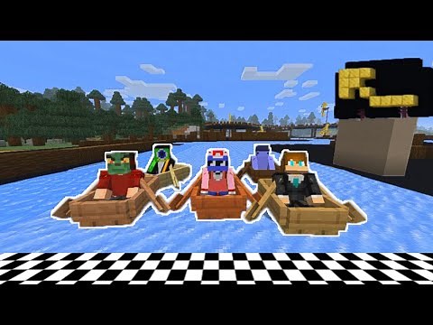 Minecraft Ice Boat RACING