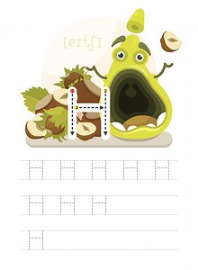 Lernen, einen Brief zu schreiben. Ein praktisches Blatt aus einer...