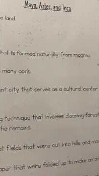 Maya, Aztec, Inca