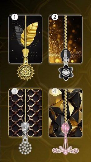 Screen Lock- Gold Zip Locker Application Demo