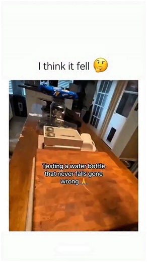 humourjoyusa on Instagram: "The bottle is advertised as “never falls,” so the tester takes that as a personal challenge. Instead of gently placing it on a table like a normal human, he starts swinging it through the air like it owes him money. Full swooshes, dramatic spins, unnecessary confidence—he’s treating the bottle like it’s indestructible, as if gravity signed a non-disclosure agreement. Everyone watching already knows this is about to go wrong. And yet, the confidence doesn’t drop for a