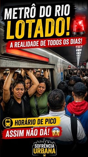 🚇 RIO SUBWAY IS PACKED! THE REALITY FOR DAILY COMMUTERS 😳