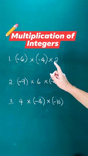 18K views · 465 reactions | Multiplication of Integers #integers #mathhelp #educationalcontent #mathematics #learningmath #unangmathlesson #multiplyingintegers #math | Unang Math | Facebook