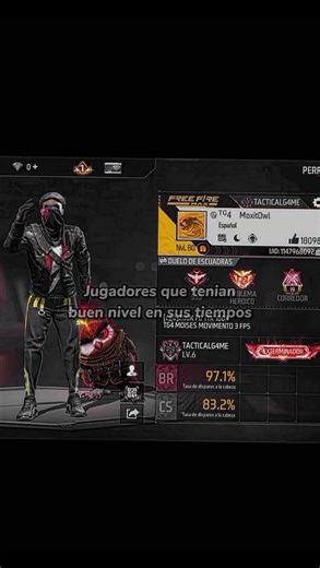 Jugadores que tenían buen nivel👤 #fyp #garenafreefire #tg4moises #freefire #frases