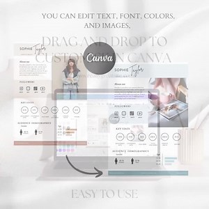 Instagram Press Media Kit Template | Editable Canva PR Kit | Influencer & Blogger Media Kit | Digital Download for Entrepreneurs - Etsy