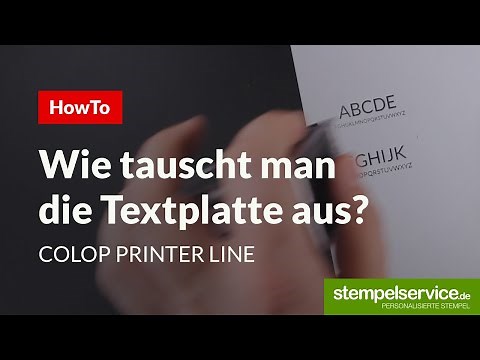 HowTo: Stempelplatte Colop Printer 40 wechseln