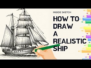 How To Draw A Realistic Ship ✍️ | Detailed Ink Sketch Process