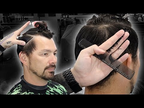 ✂️ Scissor Work and Sectioning a Pompadour Low Taper Men's Haircut Tutorial