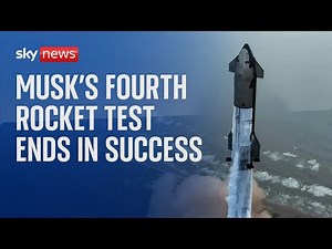 SpaceX: Musk's huge Starship rocket splashes down in Indian Ocean