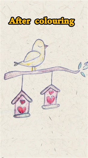 Easy drawing 🎨🖌️,#simple Bird drawing,#shorts ,#easy draw to bird 🐦