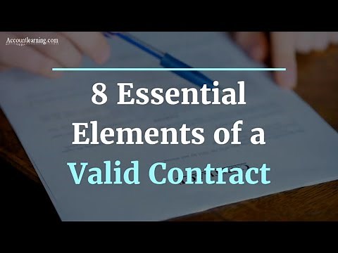 8 essential elements of Valid Contract