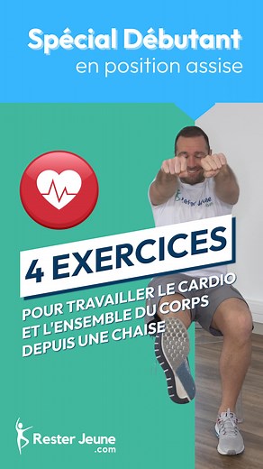 🌟 ​Cardio ​Total ​sur ​Chaise ​- ​4 ​Exercices ​Dynamiques ​! ​Challenge ​GRATUIT ​👉🏻🔗 ​lien en bio. ​ ​Transformez ​votre ​chaise ​en ​votre ​nouveau ​partenaire ​fitness ​! ​Découvrez ​4 ​exercices ​pour ​travailler ​le ​cardio ​et ​tout ​le ​corps. ​ ​Conseils ​pour ​maximiser ​les ​résultats ​: ​👉 ​Rentrez ​le ​ventre ​👉 ​Serrez ​les ​abdominaux ​ ​🔄 ​Effectuez ​3 ​séries ​de ​20 ​répétitions ​pour ​chaque ​exercice. ​Parfait ​pour ​stimuler ​votre ​rythme ​cardiaque ​et ​renforcer ​v