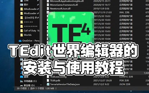 【泰拉瑞亚】TEdit世界编辑器安装与使用教程！