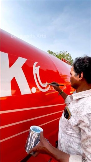 Street Artist Transforms KCP Cement Tanker with Incredible Paint Design #shorts #art #viral