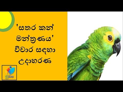 Sinhala Grade 10 - Sathara kan Manthranaya | සතර කන් මන්ත්‍රණය​