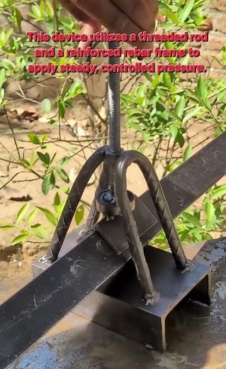 Homemade Threaded Rod Press: Precise Metal Indentation Tool