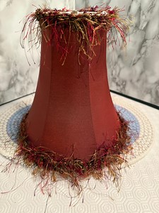 Vintage Burgundy Bell Lamp Shade With Fringe Trim – Victorian Style Accent, Decorative Boudoir Lampshade - Etsy