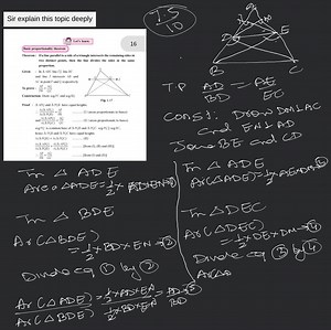 Let's learn.16Basic proportionality theoremTheorem : If a li... | Filo