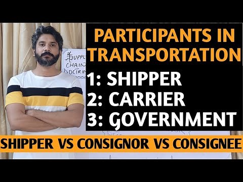 Transportation Participants | Consignor & Consignee | Who is Shipper & Carrier