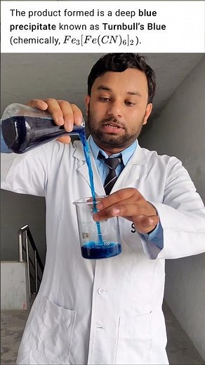 "Turnbull’s Blue Reaction | The Stunning Formation of Prussian Blue Pigment 🔵✨