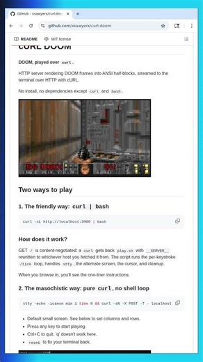 Playing DOOM inside your terminal with just a simple command