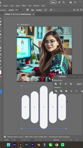 Designers Must Know This Clipping Mask Trick 😱 #adobe #adobeillustrator#illustratortips#clippingmask