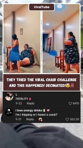 They Tried the Viral Chair Challenge and CRACKED the Floor! 😲🪑 #ChallengeFail #Funny #Shorts