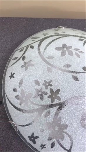 Çiçek Tavan Armatürü Desenli 30 cm Cam Plafonyer - 2x E27 Duy #plafonyer #armatür #aydınlatma