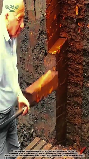 Heavy Duty Trenching Spade Tool for Accurate Deep Soil Cutting