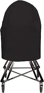 Kamado Grill Outdoor Patio Cover 12 Oz - Waterproof & Weather Resistant Egg Grill Cover - Patio Furniture Covers with Drawstring for Snug fit (22" D x 40" H, Black)