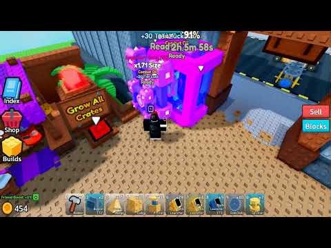 opening boxes in build and crush roblox