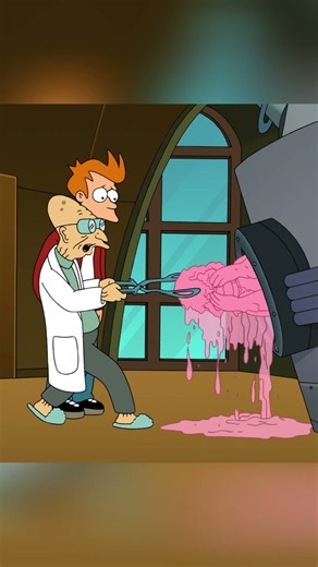 A spaceship crashes! Right into the Planet Express office building. #anime #animerecap #Futurama