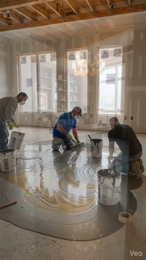 Vom Rohbau zum Luxus-Büro: Die Verwandlung mit Metallic-Epoxidharz #transformation