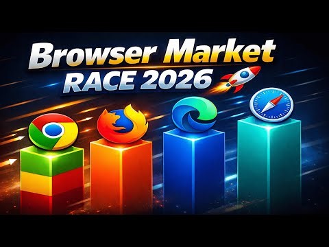 Web Browser Popularity Race (1995–2025) | Market Share Bar Chart