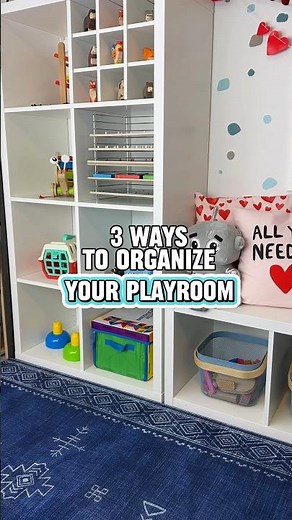 3 Ways to Organize your PLAYROOM | Playroom organization & storage #toddlermom #mom #playroomideas