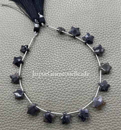 8" Natural Black Rutile Stone Faceted Star Shape Beads Semi Precious Gemstone - Etsy