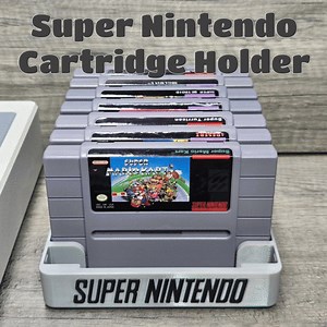 Super Nintendo Cartridge Holder (SNES USA) - Game Module Tray/Box US, Mario, Zelda, Pokemon