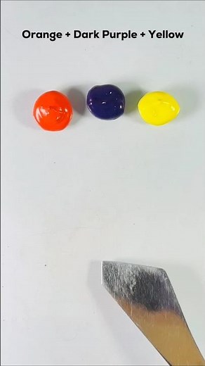 "Mix Masterpiece: Orange, Purple, and Yellow Unite" #colormixing