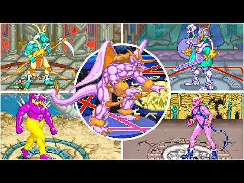 Metamorphic Force (Claude) - All Bosses (Arcade)